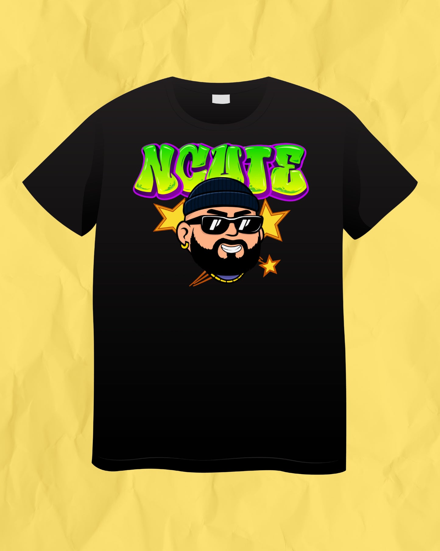 🔥 Camisa Negra Green Graffiti Cartoon – Edición Limitada