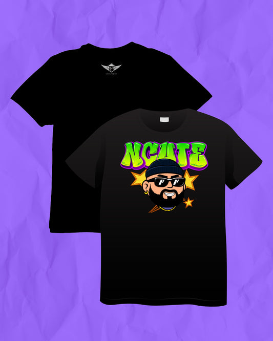 🔥 Camisa Negra Green Graffiti Cartoon – Edición Limitada
