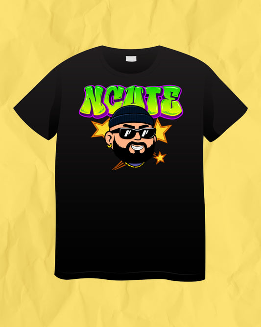 🔥 Camisa Negra Green Graffiti Cartoon – Edición Limitada